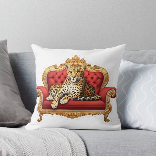 Item preview, Luxury cheetah on the red sofa designed and sold by abmkf.
