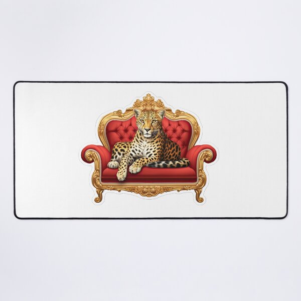 Item preview, Luxury cheetah on the red sofa designed and sold by abmkf.