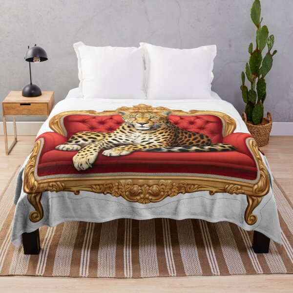 Item preview, Luxury cheetah on the red sofa designed and sold by abmkf.