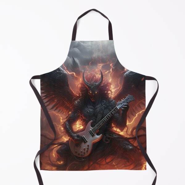 Item preview, Devil's Melody: Illustration of a Winged Devil with Electric Guitar in an Infernal Scenario designed and sold by InsaneLEDP.