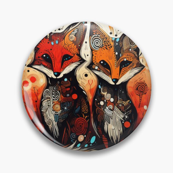 Item preview, Elegant art brut Fox Couple designed and sold by EpicFoxArt.
