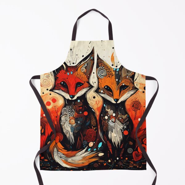 Item preview, Elegant art brut Fox Couple designed and sold by EpicFoxArt.