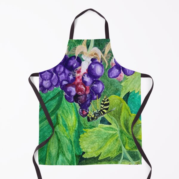 Item preview, Yellowjacket eating boysenberries designed and sold by SylviaminiArt.