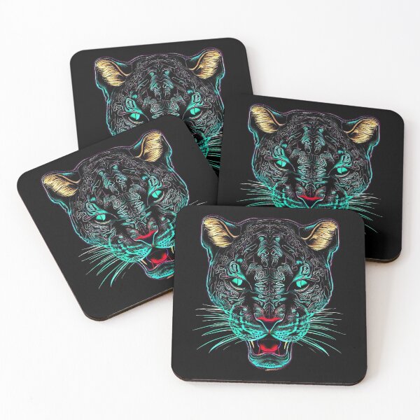 Item preview, The Neon Panther with fierce eyes designed and sold by DesignsCreative.