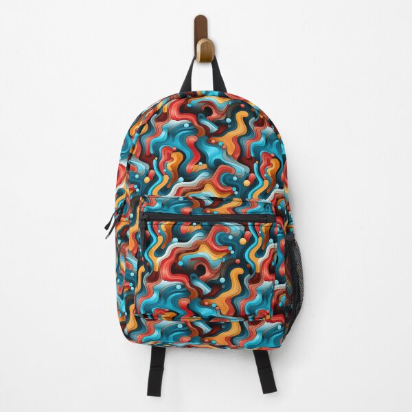 Item preview, Modern Colorful Waves - Psychedelic Waves designed and sold by ComerPrintCo.