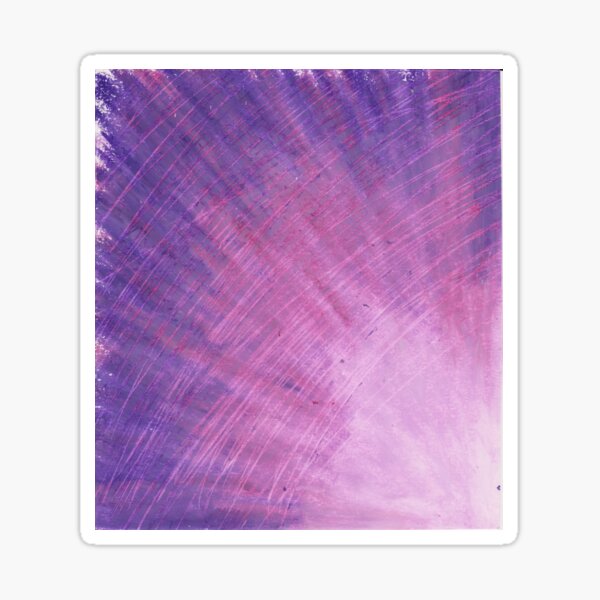 "Quantum Numbers" Purple Oil Pastel Print Sticker