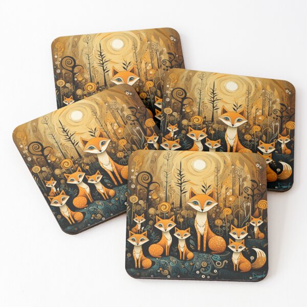 Item preview, Art Brut Fox Family Portrait  designed and sold by EpicFoxArt.