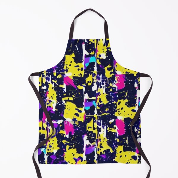Item preview, Abstract Yellow and Black Paint Splatter Pattern designed and sold by calibrit.