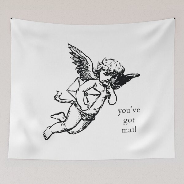 Item preview, You've Got Mail Angel Tee Shirt // Y2K Shirt// 90s Graphics // Funny Dark Humor Inspirational Quotes designed and sold by meowmeows.