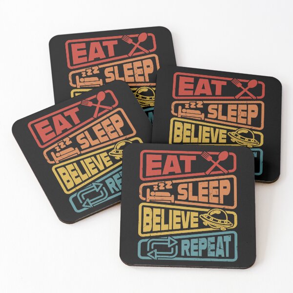 Item preview, Eat Sleep Believe Repeat Alien and UFO Believer designed and sold by jmbeezee.