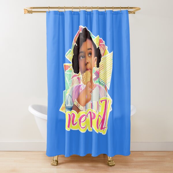 Erica Sinclair "NERD", Stranger Things fanart, season 3 Shower Curtain