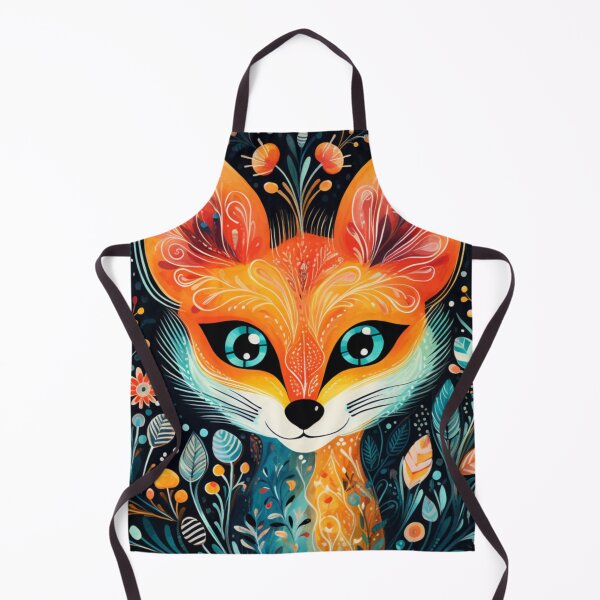 Item preview, Striking folk art Fox designed and sold by EpicFoxArt.
