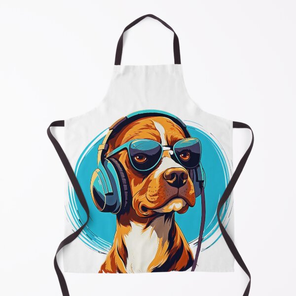 Item preview, DJ Dog Wearing Headphones | Puppy Wearing Headphones designed and sold by CoolHippoQuotes.