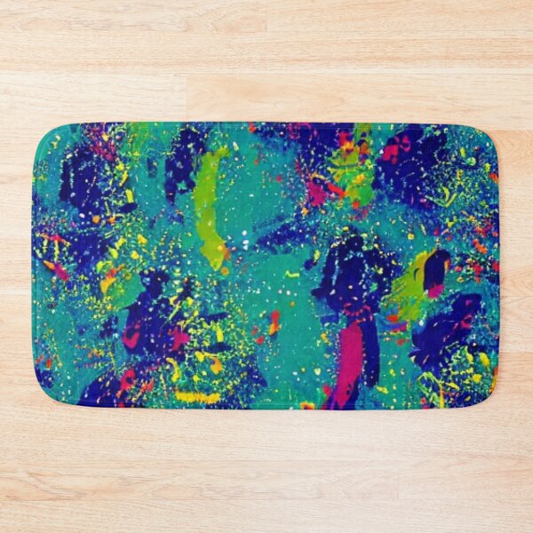 Item preview, Abstract Green and Blue Paint Splatter Pattern designed and sold by calibrit.