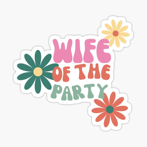 Item preview, Groovy Floral Wife of the Party designed and sold by MediaFill.