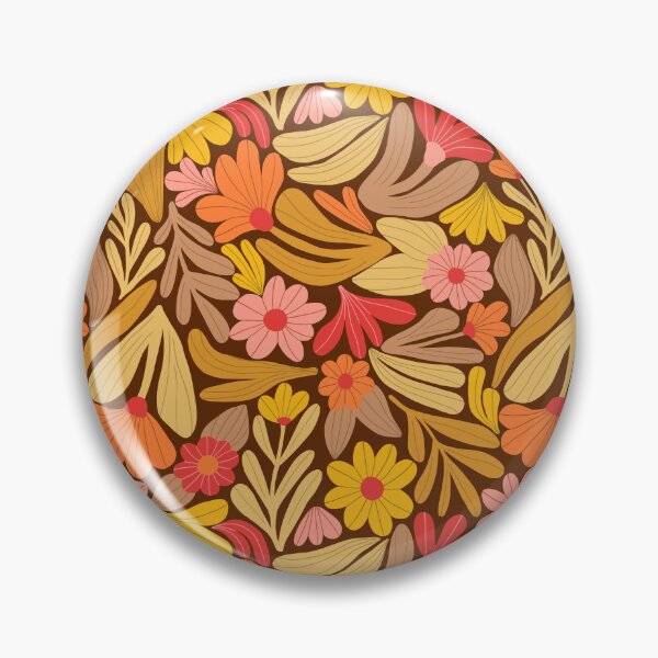 Item preview, Bright happy flowers in brown and yellow designed and sold by Illustrated by Nat.