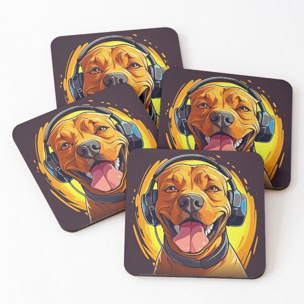 Item preview, DJ Dog Wearing Headphones | Puppy Wearing Headphones designed and sold by CoolHippoQuotes.