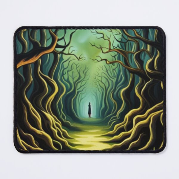 Item preview, Lone Figure Waits on Magical Fairytale Woodland Path designed and sold by EpicFoxArt.