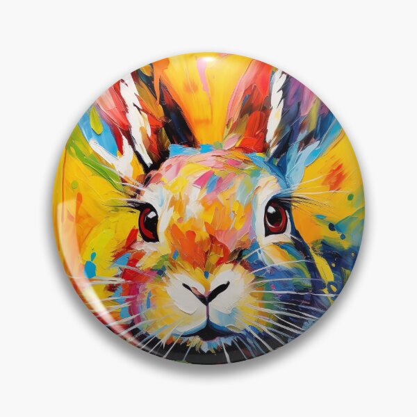 Item preview, Multicolored Rabbit: A Vibrant and Expressive Painting designed and sold by Neuronexia.