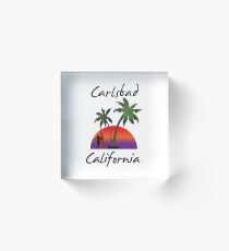 Carlsbad California Acrylic Block