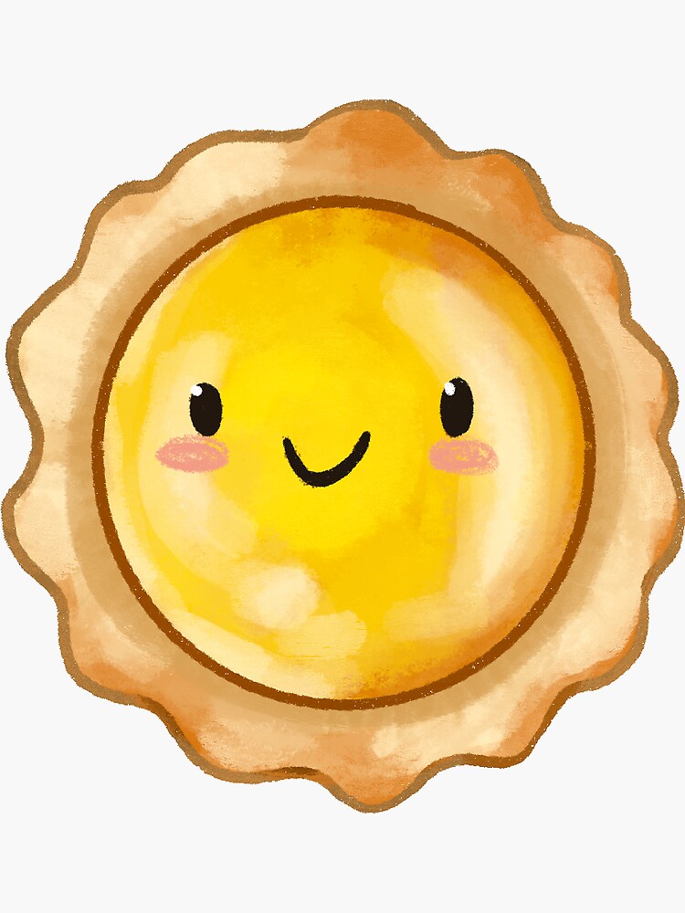 Egg Tart Vinyl Sticker Kawaii Dim Sum Stickers Cute Vinyl Sticker