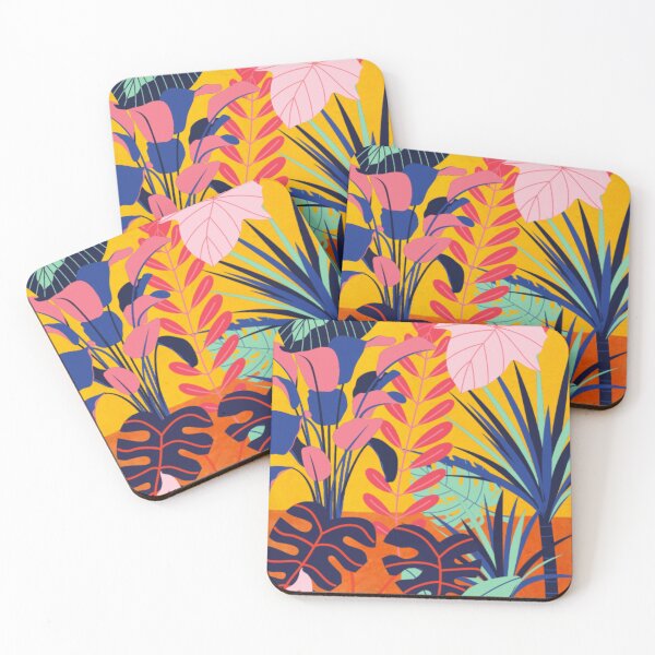 Item preview, Colorful Tropical Plant Leaves Background designed and sold by TheCatmeow2000.