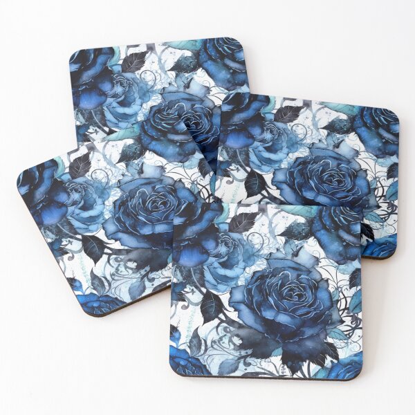 Item preview, Gothic Blue Roses Seamless  designed and sold by MysticOzzy.