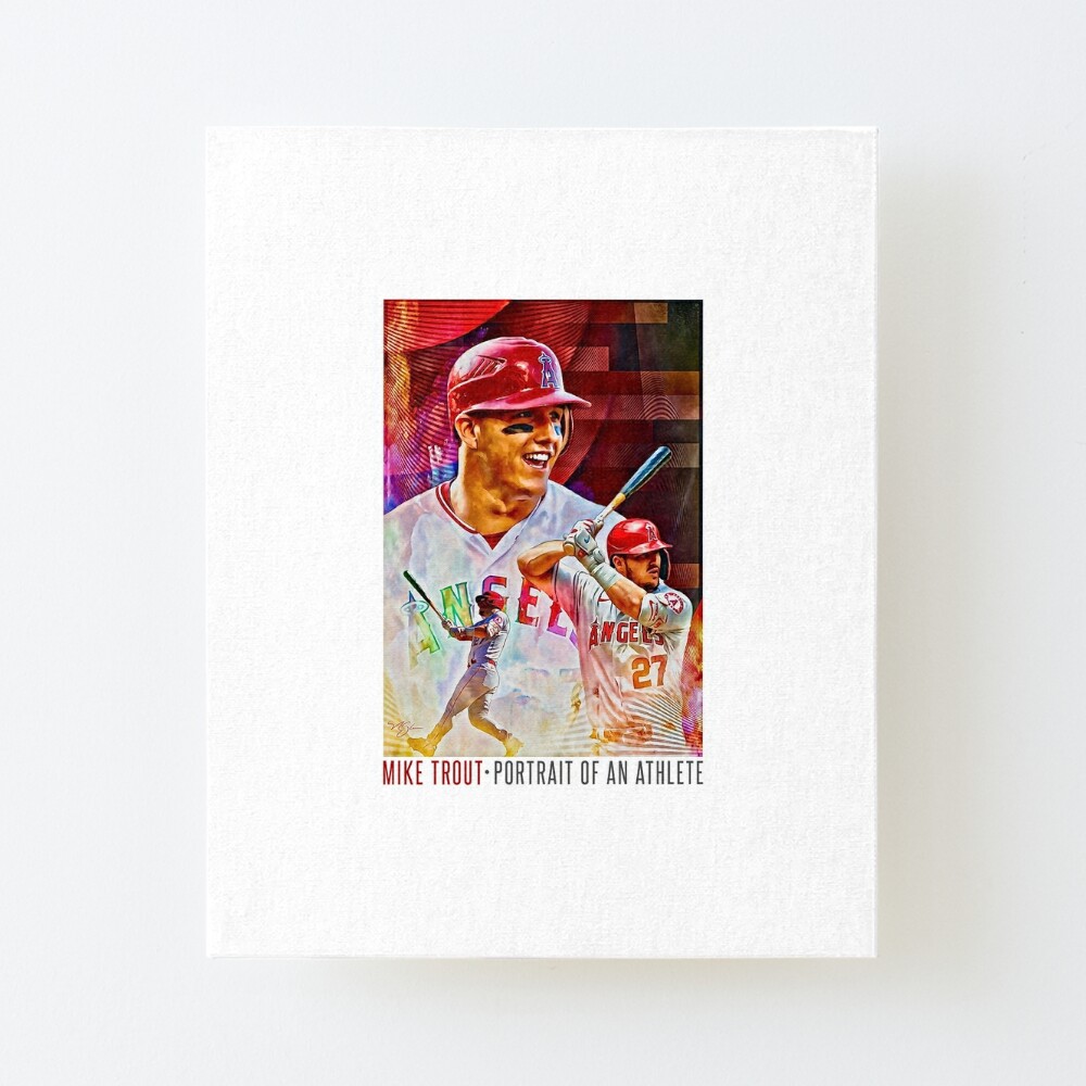 Mike Trout Portrait of an Athlete Artwork Sticker for Sale by Nick Starn