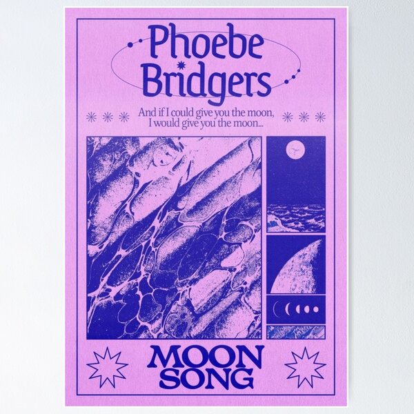 Artikel-Vorschau von Phoebe Bridgers Blue Purple Moon Song, designt und verkauft von beautyatwork.
