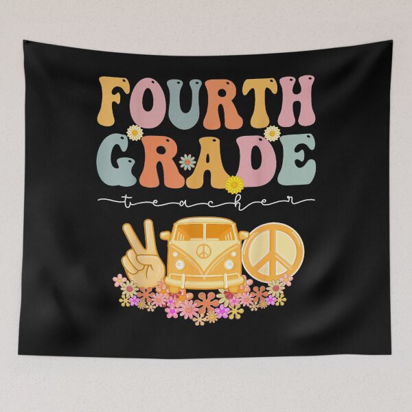 Item preview, Fourth Grade Teacher Retro Groovy Vintage First Day Of Schoo  designed and sold by KeeblerAlden.