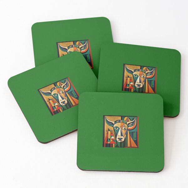 Item preview, cow cubism digital art designed and sold by artedigitaluy.
