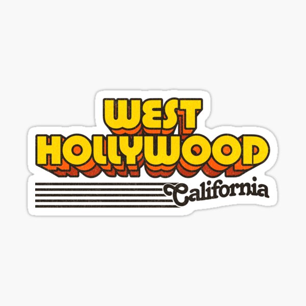 Vista previa del artículo con la obra «West Hollywood, California | Rayas retro», diseñado y vendido por retroready.
