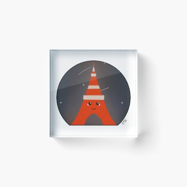 Item preview, Tokyo tower smiling under the stars designed and sold by rainbowcho.