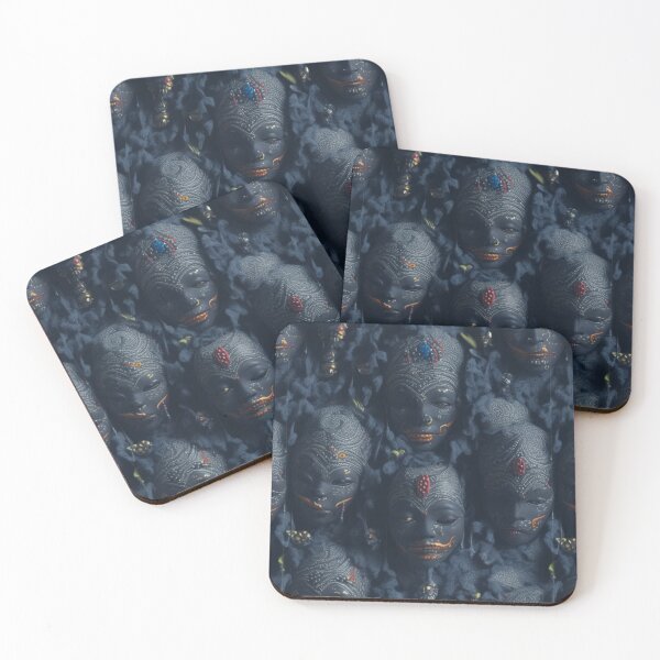 Item preview, Blue Voodoo pattern with masks designed and sold by Rothnaric.