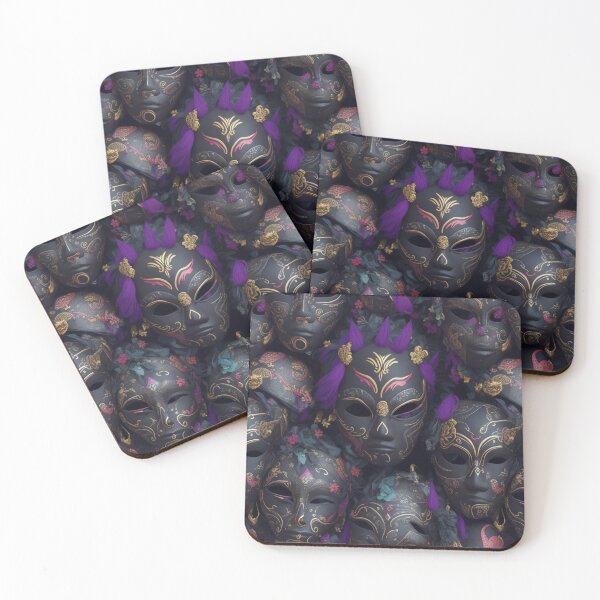 Item preview, Purple and black Mardi Gras masks designed and sold by Rothnaric.