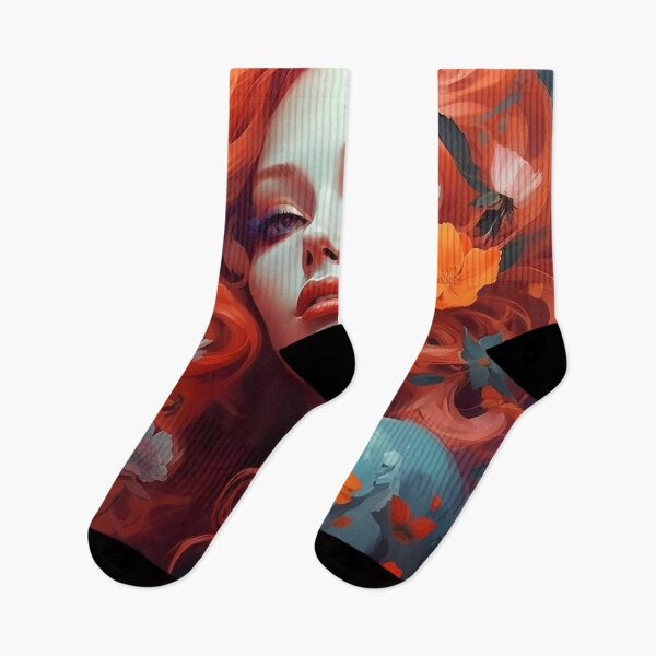 Item preview, Ethereal Reflections: A Woman's Serenade amidst Floral Whispers designed and sold by oanaunciuleanu.