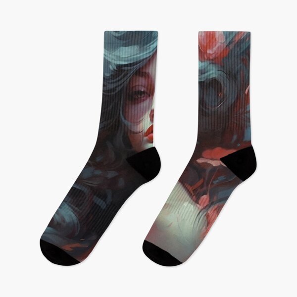 Item preview, Ethereal Reflections: A Woman's Serenade amidst Floral Whispers designed and sold by oanaunciuleanu.