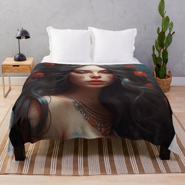 Item preview, Ethereal Reflections: A Woman's Serenade amidst Floral Whispers designed and sold by oanaunciuleanu.