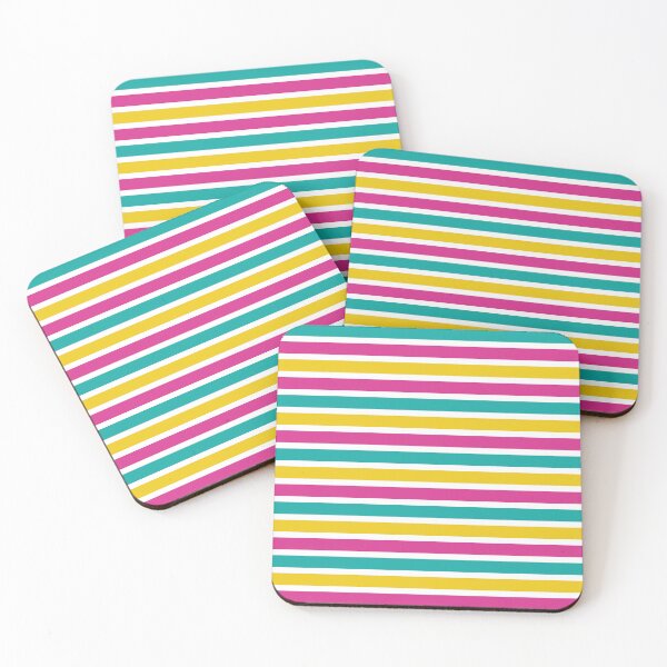 Item preview, Stripes in Magenta Yellow and Turquoise designed and sold by tonymagnerart.