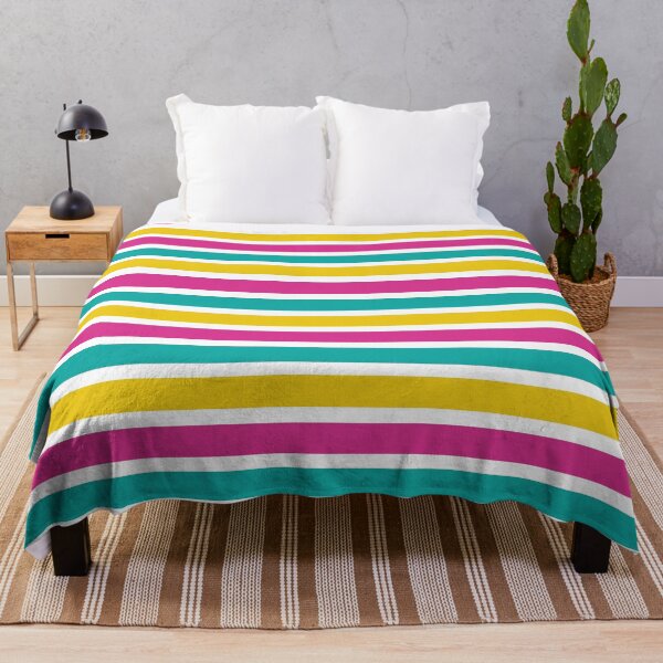 Item preview, Stripes in Magenta Yellow and Turquoise designed and sold by tonymagnerart.