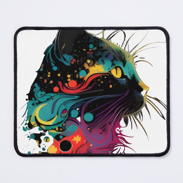 Item preview, psychedelic cat designed and sold by FabulTrend.