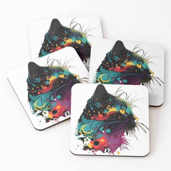 Item preview, psychedelic cat designed and sold by FabulTrend.