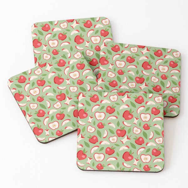 Item preview, Apples whole and pieces pattern designed and sold by FatBirdie.