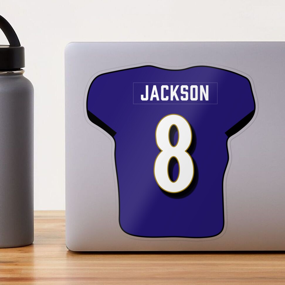 Lamar Jackson Jersey Sticker for Sale by cbaunoch