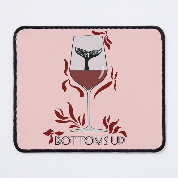 Item preview, Bottoms Up Whale Tail | Red Wine  designed and sold by stuffbyjdohde.