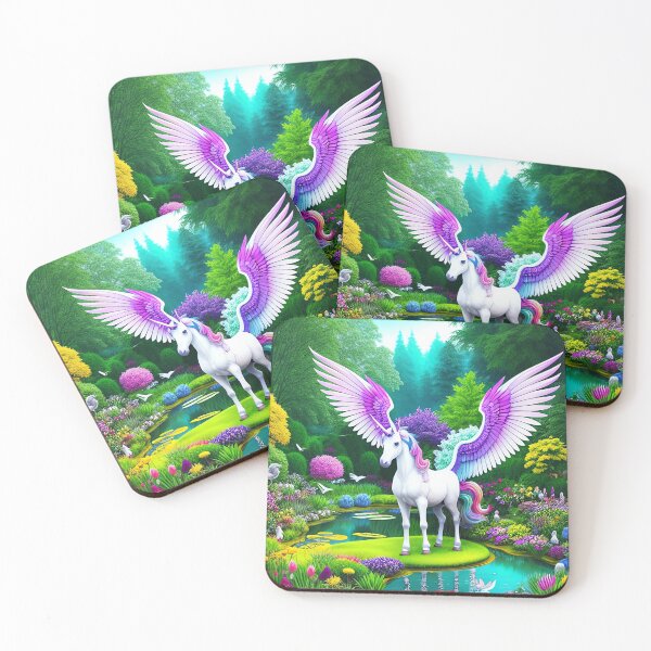 Item preview, Pegasus Unicorn in a Fantasy World designed and sold by purplesensation.