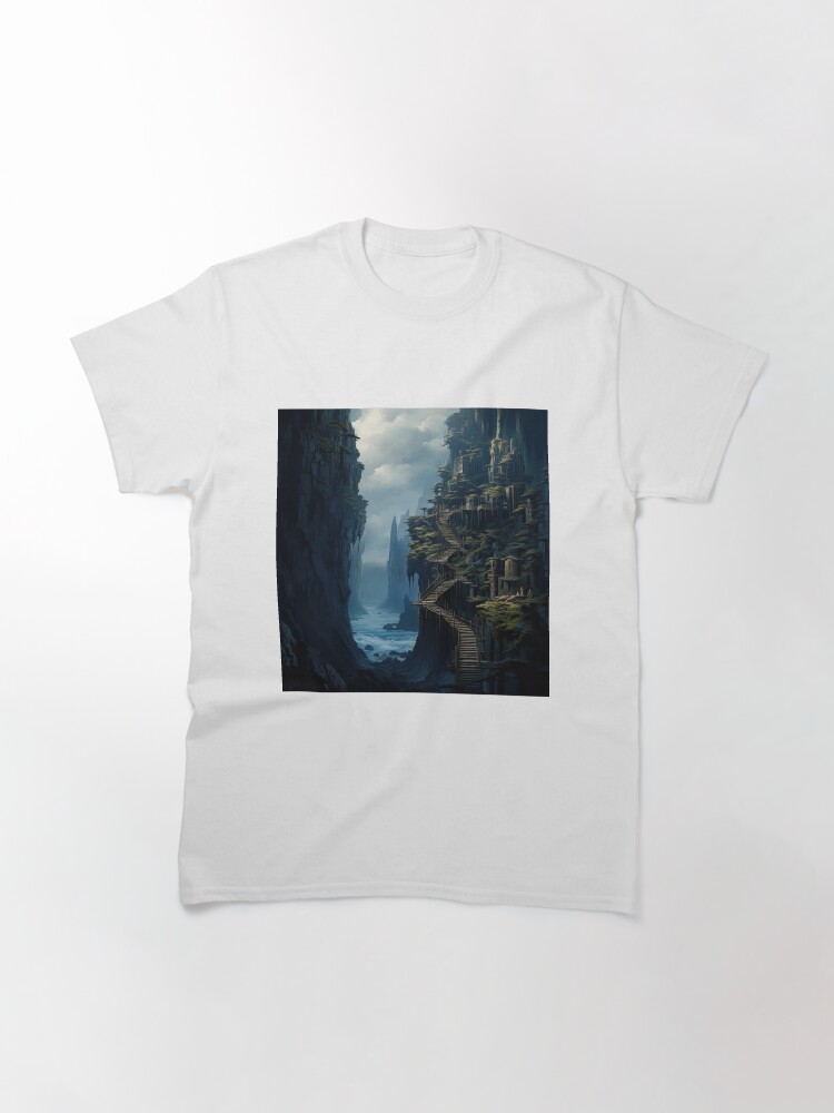 Thumbnail 3 of 7, Classic T-Shirt, Cliffside Town designed and sold by garretbohl.