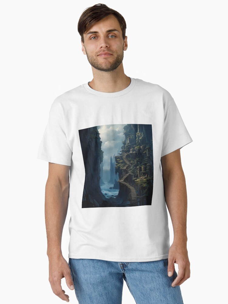 Thumbnail 2 of 7, Classic T-Shirt, Cliffside Town designed and sold by garretbohl.