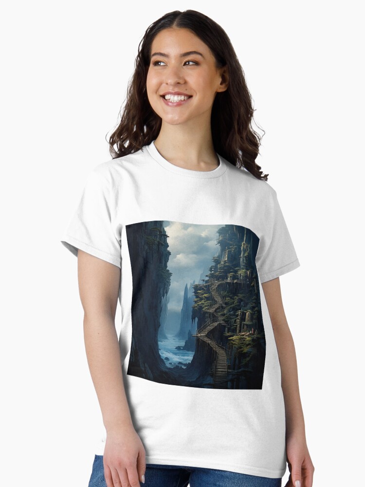Thumbnail 1 of 7, Classic T-Shirt, Cliffside Town designed and sold by garretbohl.