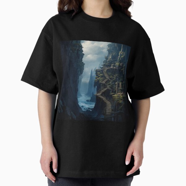 Cliffside Town Oversized T-Shirt